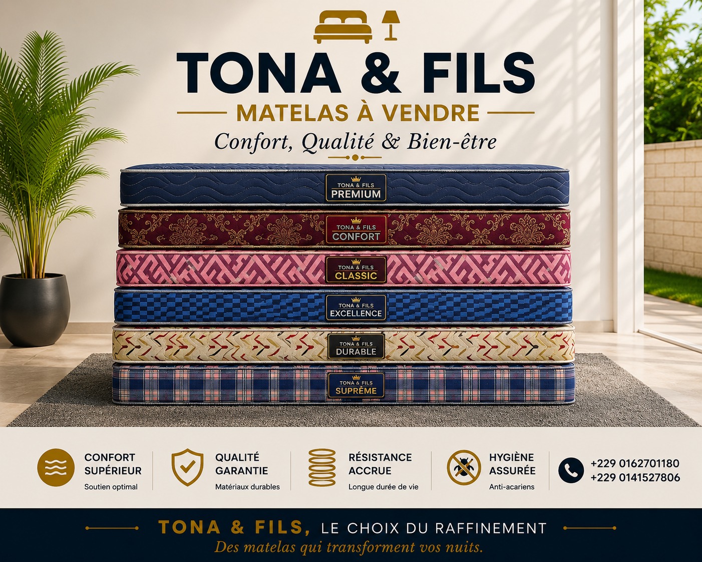 Lit assorti au matelas