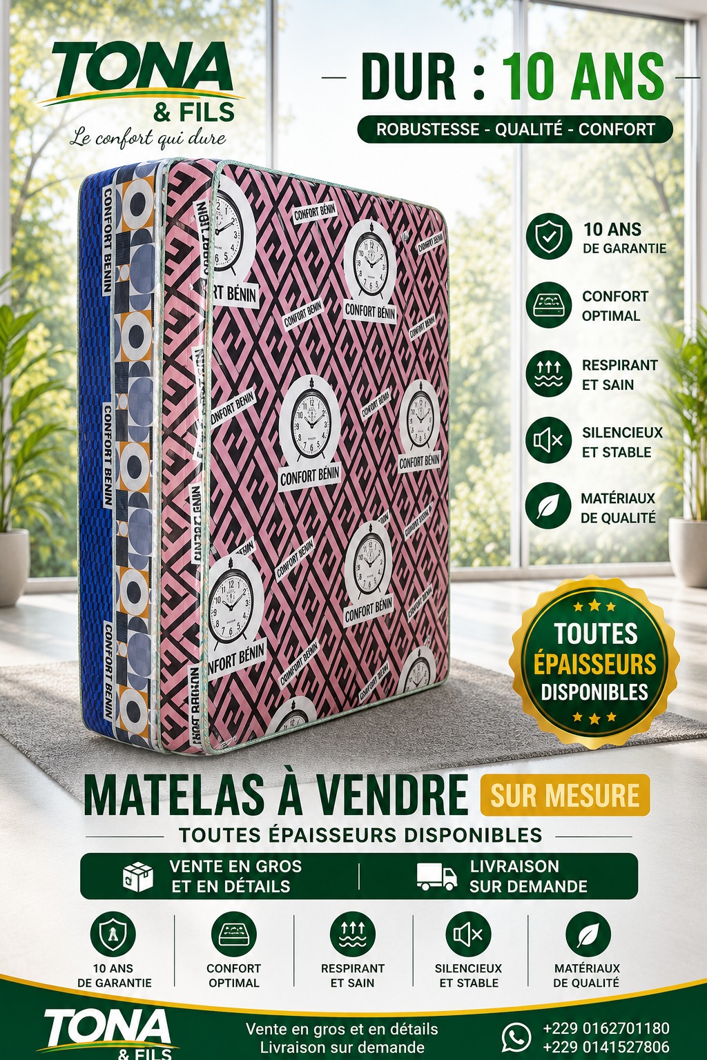 Mémoire de forme 20 cm