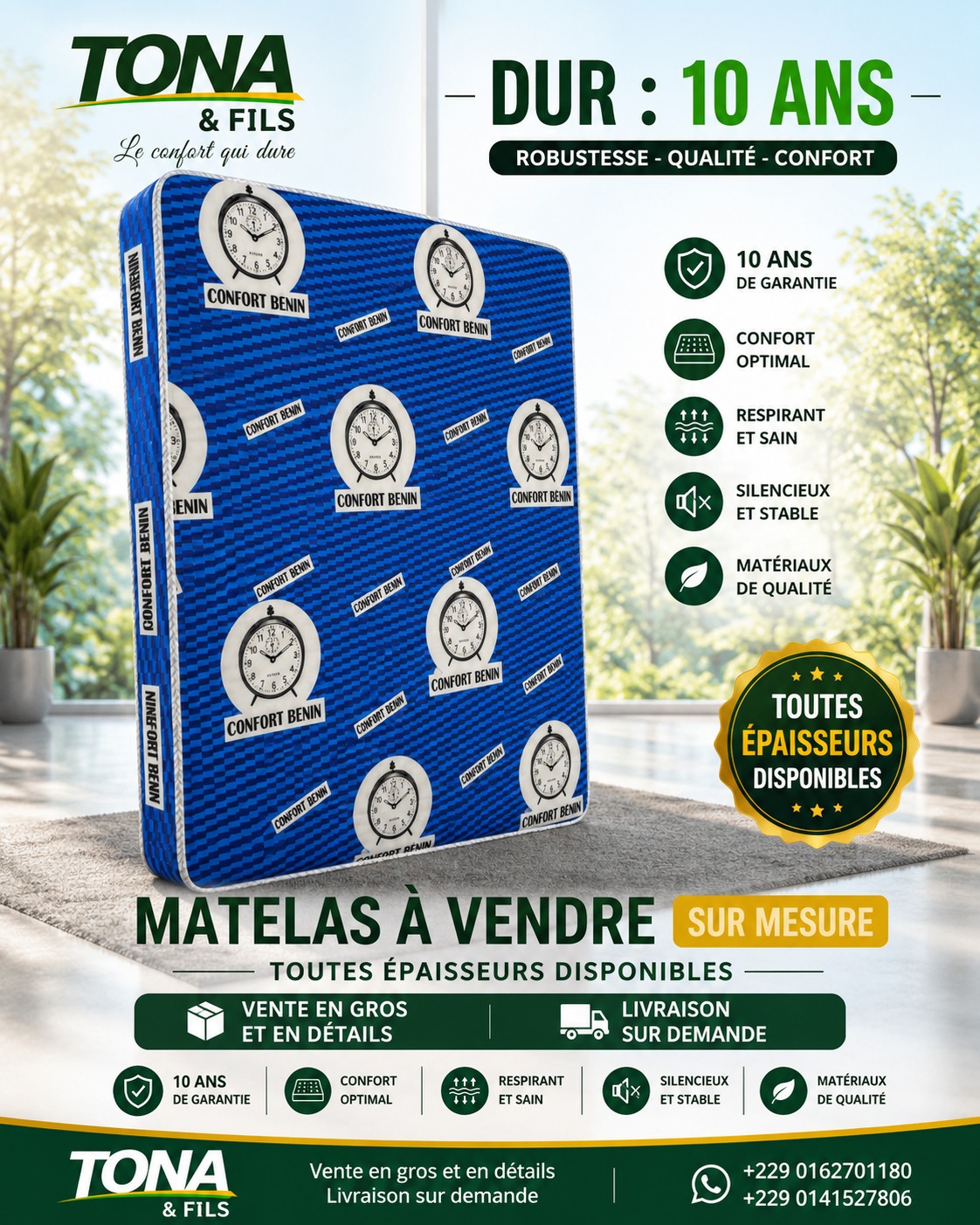 Matelas sur mesure
